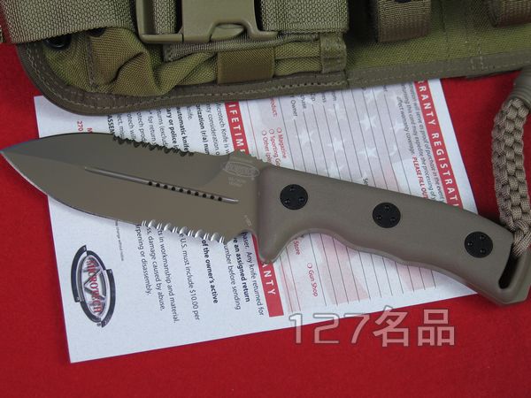 美国微技术Microtech 104-2双面半齿战斗刀 军刀 127名品网 美国微技术Microtech 104-2双面半齿战斗刀 军刀 127名品网