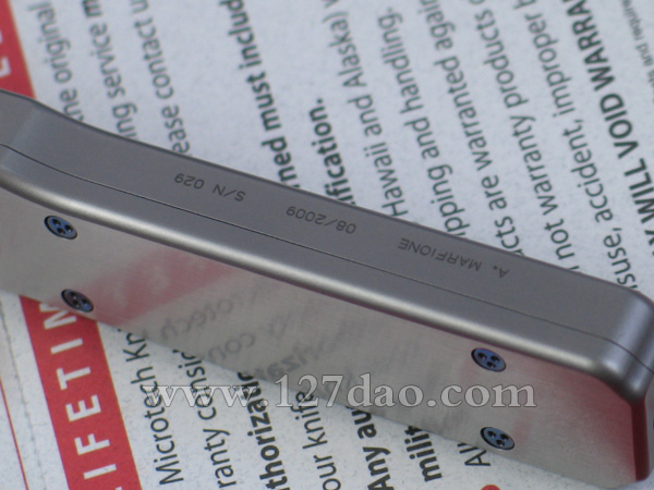 美国微技术MICROTECH 全钢柄剑标T头限量版2009-08