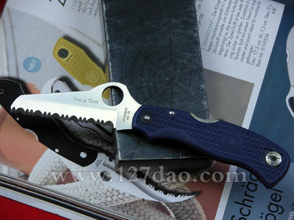 美国蜘蛛SPYDERCO C14救援刀 127名刀网 美国蜘蛛SPYDERCO C14救援刀 127名刀网