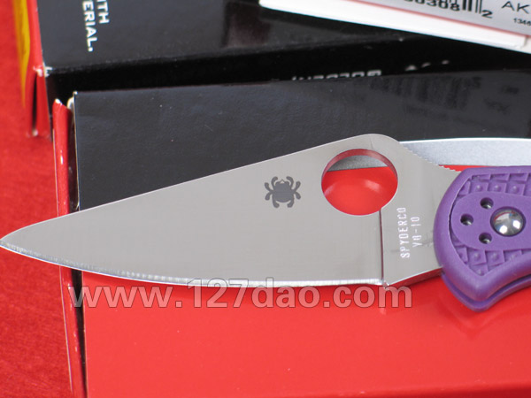 美国蜘蛛SPYDERCO  C11FPPR紫色折刀  127名刀网