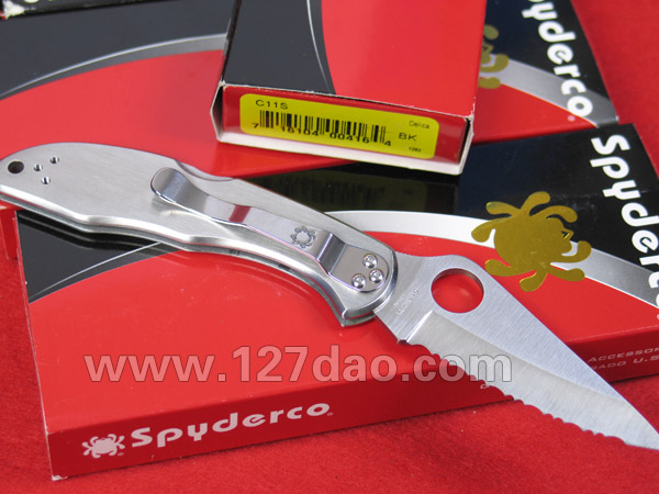美国蜘蛛SPYDERCO C11S钢柄  127名刀网