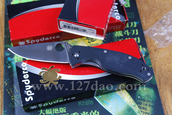 美国蜘蛛SPYDERCO C122GP全刃折刀 127名刀网 美国蜘蛛SPYDERCO C122GP全刃折刀 127名刀网