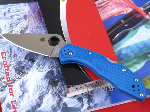 美国蜘蛛SPYDERCO C11FPBL 蓝色全刃 美国蜘蛛SPYDERCO C11FPBL 蓝色全刃