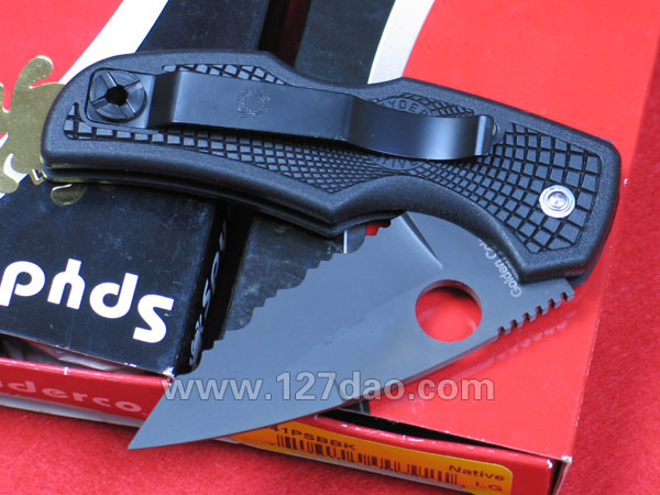 美国蜘蛛SPYDERCO C41PSBBK黑色折刀 127名刀网