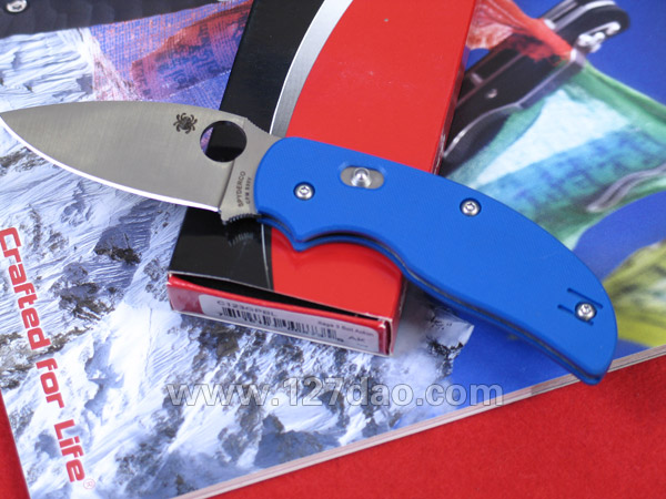 美国蜘蛛SPYDERCO C123GPBL蓝色圣者 127名刀网 美国蜘蛛SPYDERCO C123GPBL蓝色圣者 127名刀网