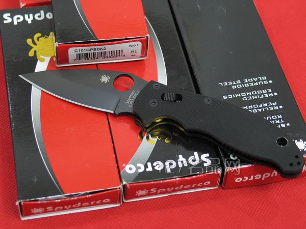 美国蜘蛛SPYDERCO C101GPBBK2全刃2代折刀 127名刀网 美国蜘蛛SPYDERCO C101GPBBK2全刃2代折刀 127名刀网