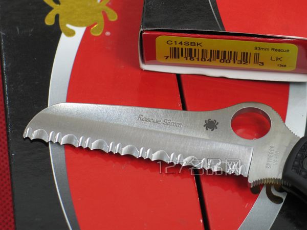 美国蜘蛛SPYDERCO C14SBK全齿救援者 127名刀网