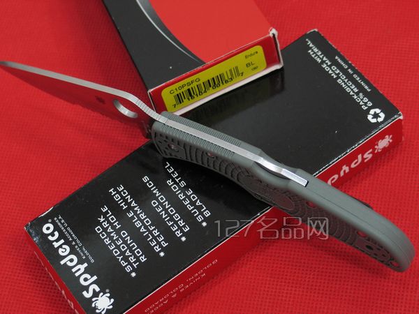 美国蜘蛛SPYDERCO C10PSFG半齿折刀 127名刀网