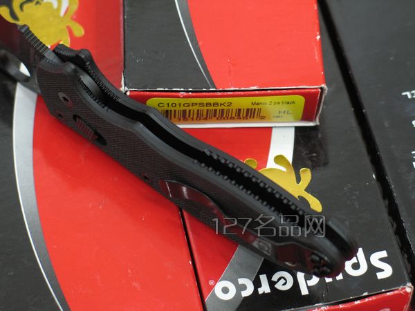 美国蜘蛛SPYDERCO C101GPSBBK2黑色半齿 127名刀网