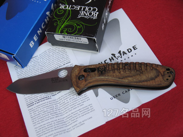美国蝴蝶Benchmade 15020-2桃木柄折刀 美国蝴蝶Benchmade 15020-2桃木柄折刀
