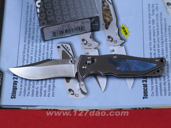 美国哨格蝶贝镶嵌柄折刀 SOG-SR03 美国哨格蝶贝镶嵌柄折刀 SOG-SR03