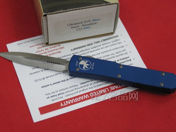 美国微技术MICROTECH 122-4BL蓝柄直跳 美国微技术MICROTECH 122-4BL蓝柄直跳