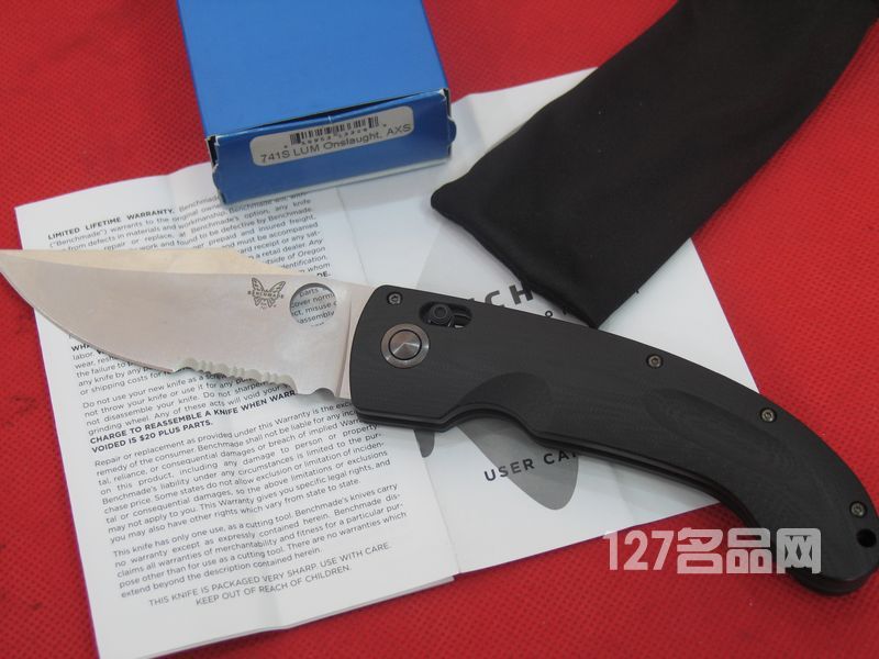 美国蝴蝶 Benchmade 741S半齿攻击刀 美国蝴蝶 Benchmade 741S半齿攻击刀