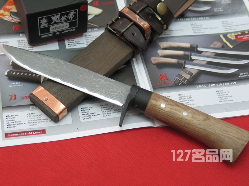 关兼常Kanetsune KB-247橡木柄猎刀 关兼常Kanetsune KB-247橡木柄猎刀