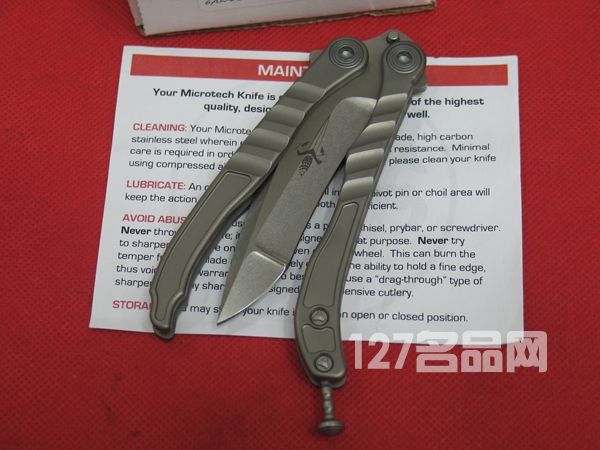 美国微技术MICROTECH 170蚬蝶剑标钛柄