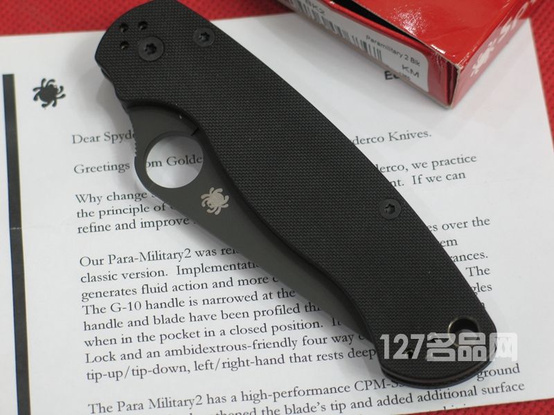 美国蜘蛛SPYDERCO C81GPBK2军用伞兵刀2代