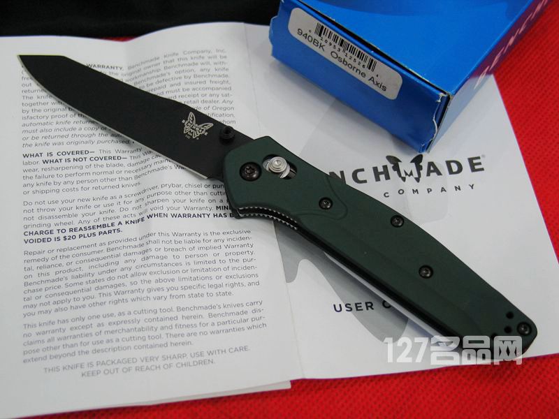 美国蝴蝶BENCHMADE 940BK奥斯本设计经典折刀 美国蝴蝶BENCHMADE 940BK奥斯本设计经典折刀