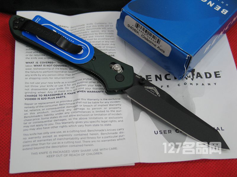 美国蝴蝶BENCHMADE 940BK奥斯本设计经典折刀