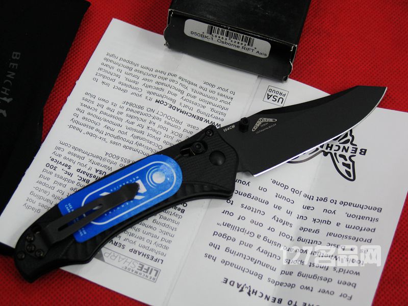 美国蝴蝶BENCHMADE 950BK-1黑色全刃战术折刀