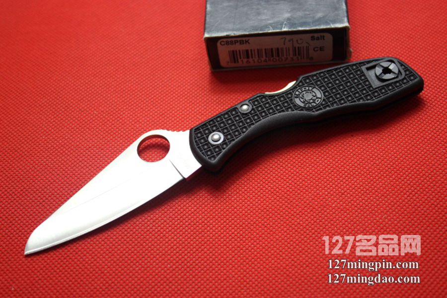 美国蜘蛛SPYDERCO C88PBK羊蹄头全刃折刀 美国蜘蛛SPYDERCO C88PBK羊蹄头全刃折刀