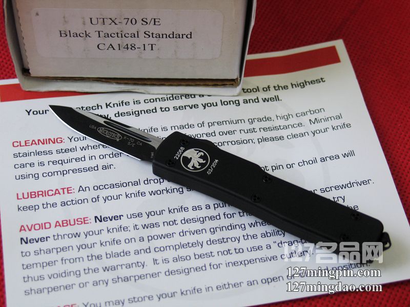 美国微技术MICROTECH CA148-1T UTX-70双色单锋全刃直跳 美国微技术MICROTECH CA148-1T UTX-70双色单锋全刃直跳