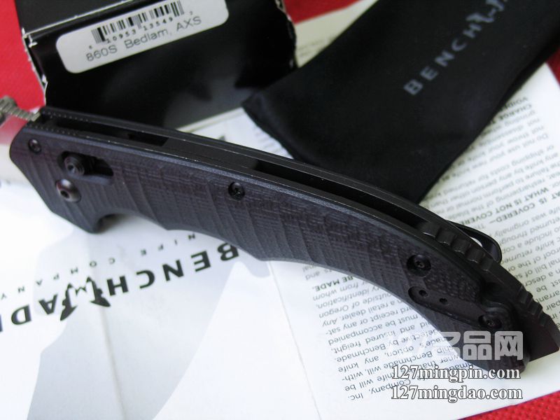 美国蝴蝶BENCHMADE 860S 疯狂格斗型弯刀银色半齿