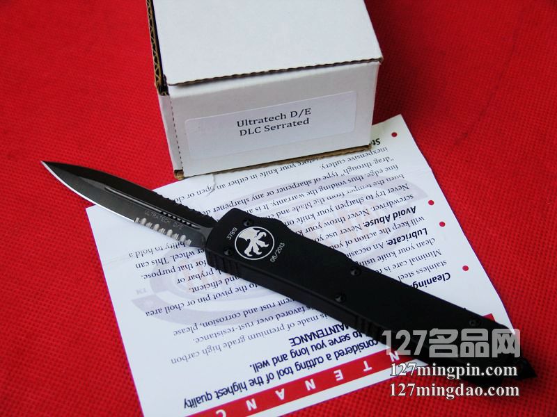 美国微技术MICROTECH utratech d/edlc serrated双锋半齿直跳刀 美国微技术MICROTECH utratech d/edlc serrated双锋半齿直跳刀