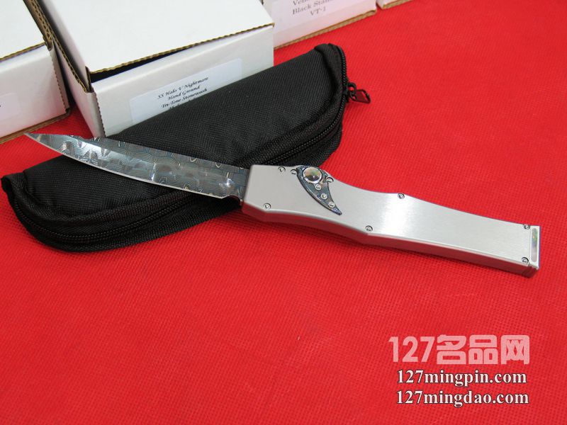 微技术MICROTECH 蓝色大马士革剑标 珍珠镶嵌定制版超强力直跳 微技术MICROTECH 蓝色大马士革剑标 珍珠镶嵌定制版超强力直跳