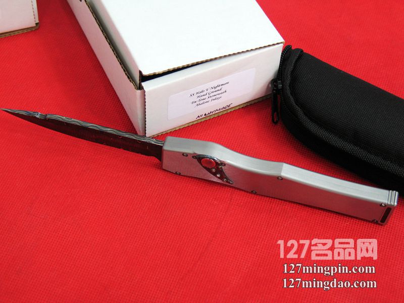 微技术MICROTECH 蓝色大马士革剑标 珍珠镶嵌定制版超强力直跳