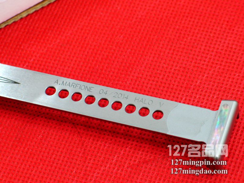 微技术MICROTECH 蓝色大马士革剑标 珍珠镶嵌定制版超强力直跳