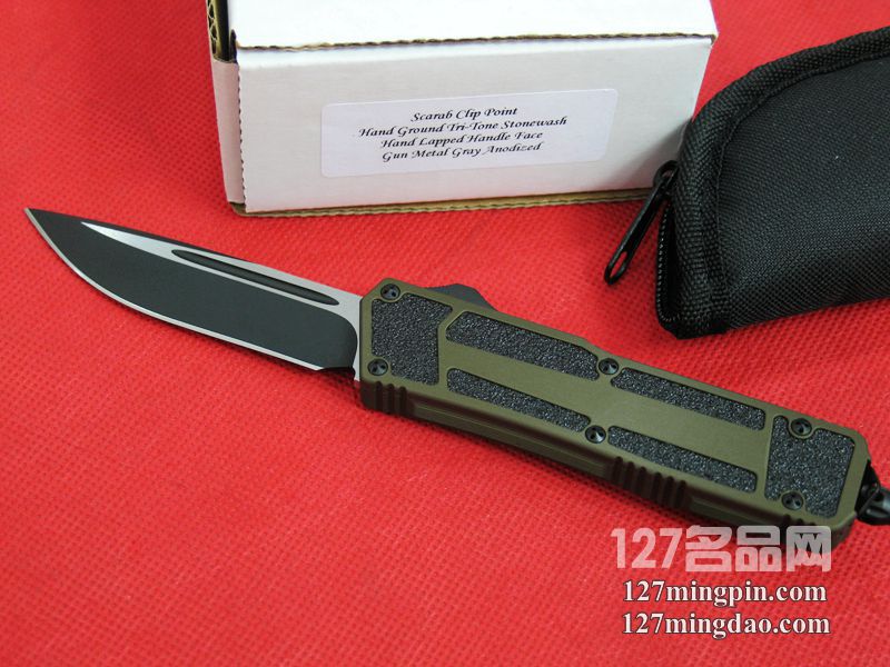 美国微技术MICROTECH Scarab甲虫 剑标 双色定制版直跳 美国微技术MICROTECH Scarab甲虫 剑标 双色定制版直跳