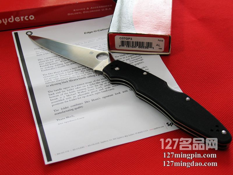 美国蜘蛛SPYDERCO C07GP3 127名刀网 美国蜘蛛SPYDERCO C07GP3 127名刀网