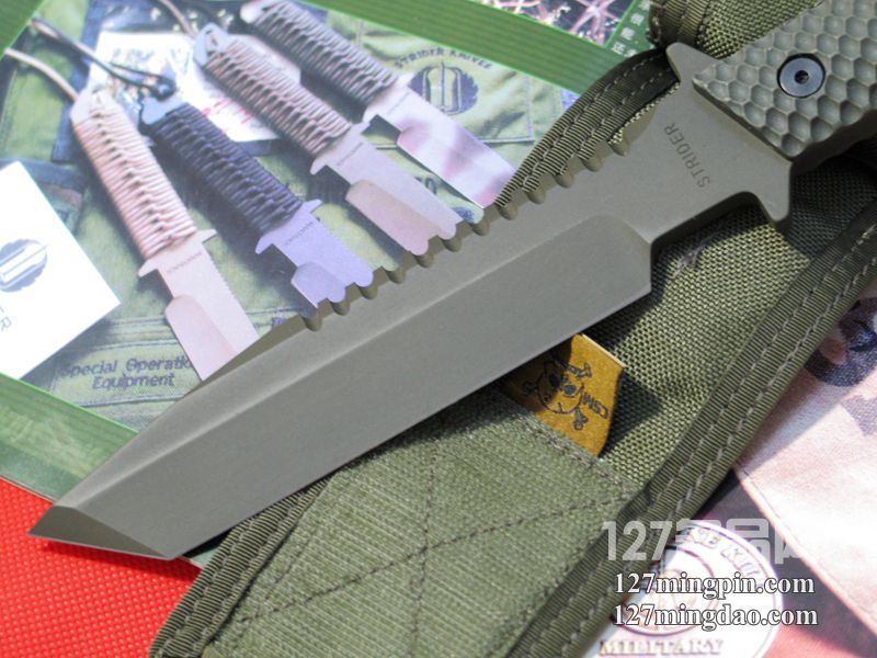 美国挺进者Strider BTSS 灰色G10柄特战队专用刀 
