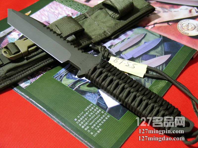 美国挺进者Strider BTSS 灰色涂层绳柄特战队专用刀 美国挺进者Strider BTSS 灰色涂层绳柄特战队专用刀