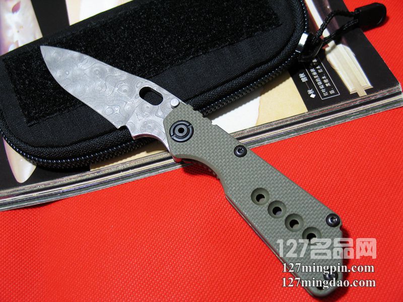 美国挺进者Strider DDC SNG大马士革手工签名版战术折刀 美国挺进者Strider DDC SNG大马士革手工签名版战术折刀