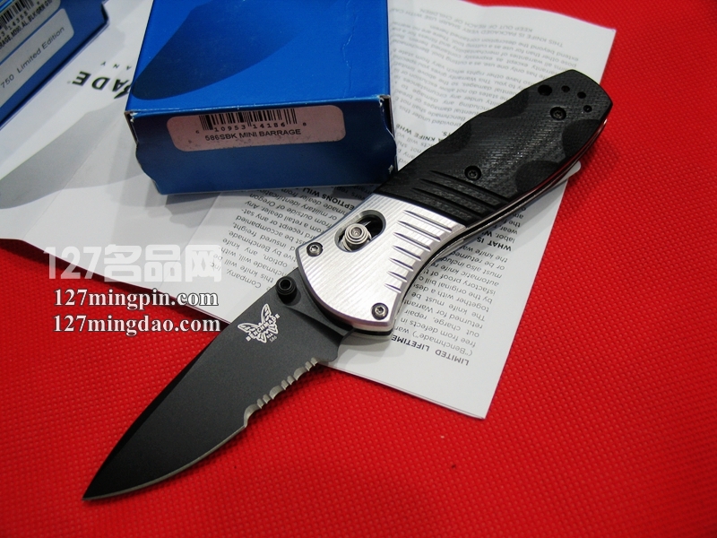 美国蝴蝶 Benchmade 586SBK M390钢助力快开刀 美国蝴蝶 Benchmade 586SBK M390钢助力快开刀