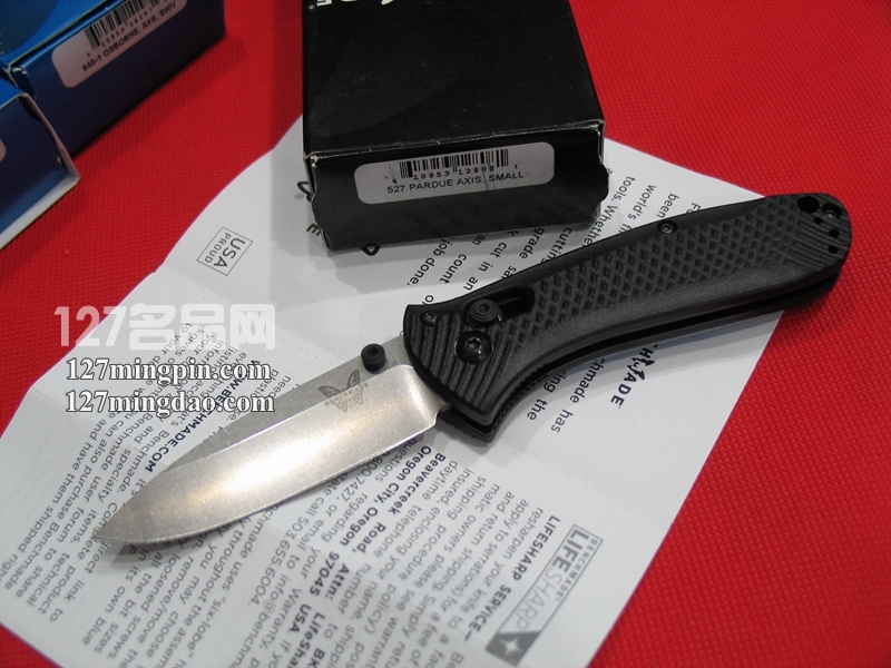 美国蝴蝶Benchmade 527石洗全刃 美国蝴蝶Benchmade 527石洗全刃