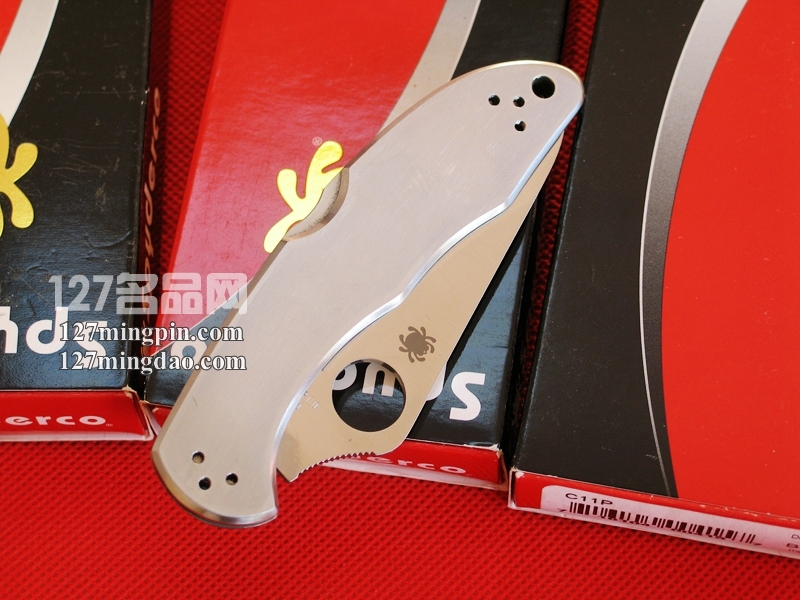 美国蜘蛛 SPYDERCO C11P 钢柄全刃折刀