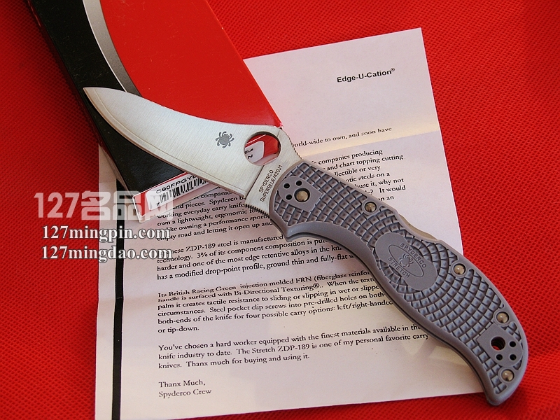 美国蜘蛛SPYDERCO C90FPGYE 超级青纸蓝钢版夹钢折刀 美国蜘蛛SPYDERCO C90FPGYE 超级青纸蓝钢版夹钢折刀