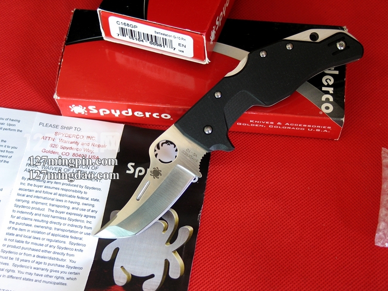 美国蜘蛛SPYDERCO C168GP 上翘式突击几何头战术折刀 美国蜘蛛SPYDERCO C168GP 上翘式突击几何头战术折刀