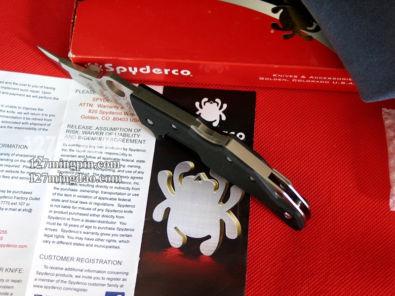 美国蜘蛛SPYDERCO C168GP 上翘式突击几何头战术折刀