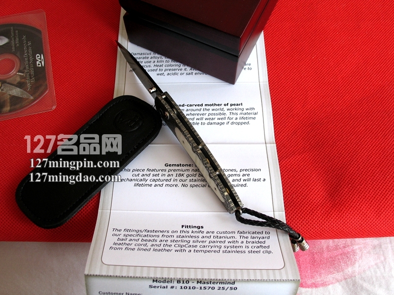 美国威廉亨利William Henry B10-1105限量25把大马士革绅士折刀