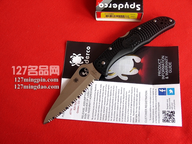 美国蜘蛛SPYDERCO C10SBK 全齿刃 美国蜘蛛SPYDERCO C10SBK 全齿刃