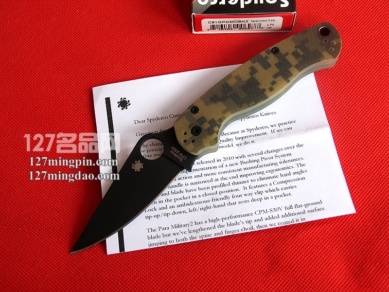 美国蜘蛛SPYDERCO C81GPCMOBK2 二代美军迷彩版折刀 美国蜘蛛SPYDERCO C81GPCMOBK2 二代美军迷彩版折刀