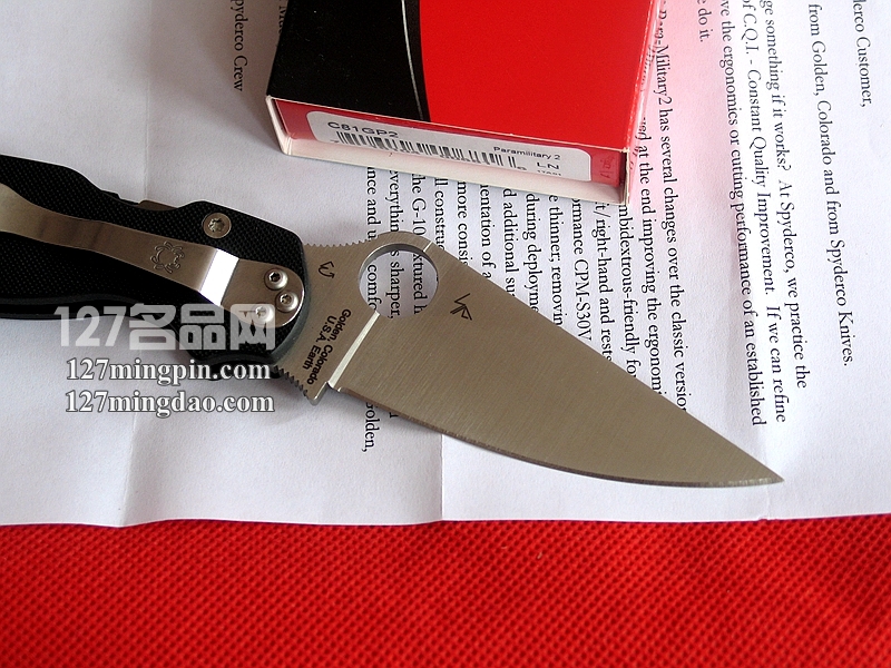 美国蜘蛛SPYDERCO C81GP2 二代美军专用版折刀