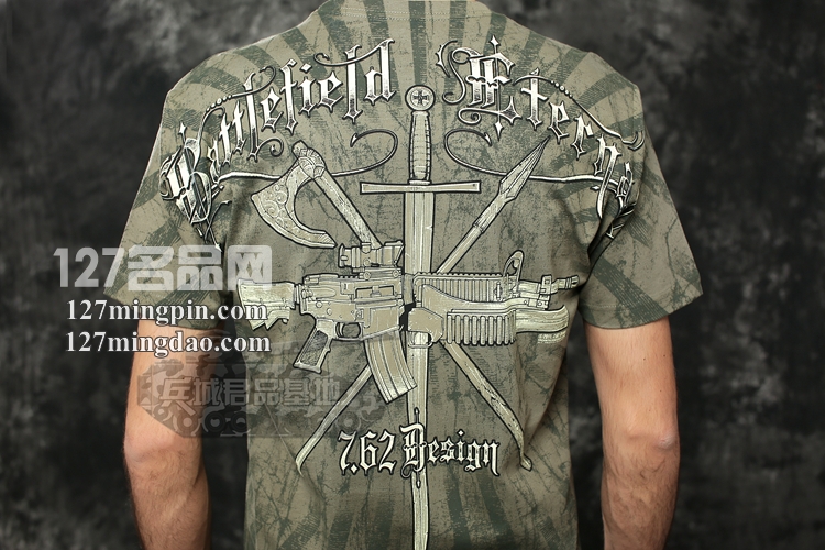 7.62design男士短袖t恤 个性军迷服饰t恤衫 不朽战士2434