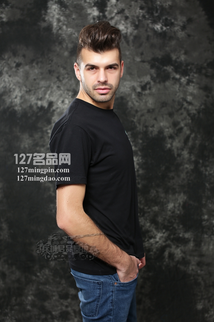 美国7.62 762design男户外短袖棉军迷t恤绿色贝雷帽1384