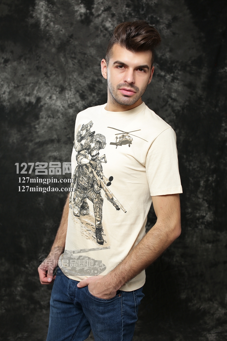 7.62design男式短袖t恤 个性潮牌军迷t恤17565