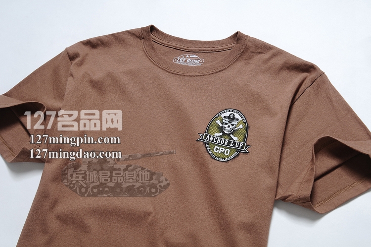 美国正品7.62design军迷用品个性短袖男式体能作战服起锚绝版