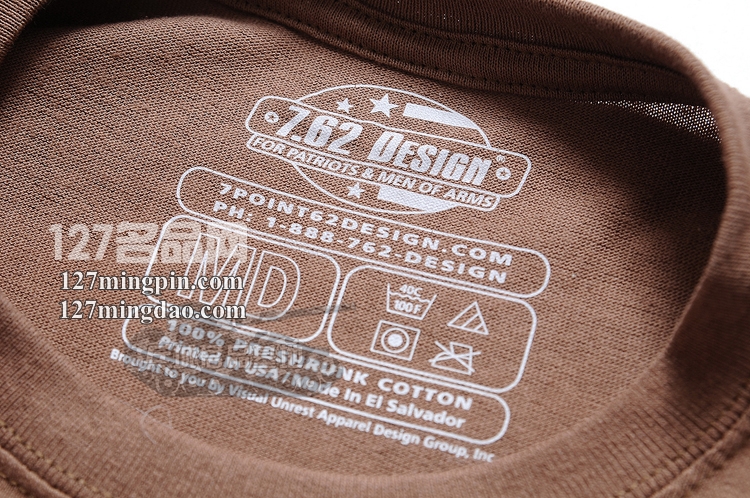 美国正品7.62design军迷用品个性短袖男式体能作战服起锚绝版